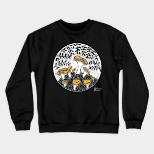 Hedgehog Mushrooms on white background - for dark color Crewneck Sweatshirt